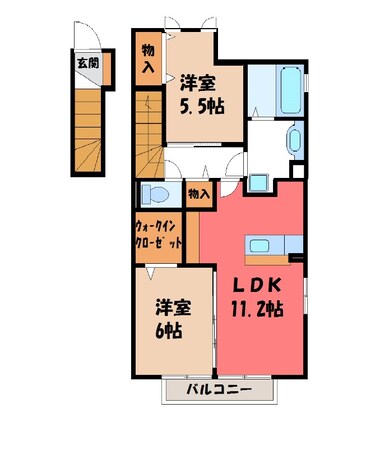 栗橋駅 徒歩42分 2階の物件間取画像